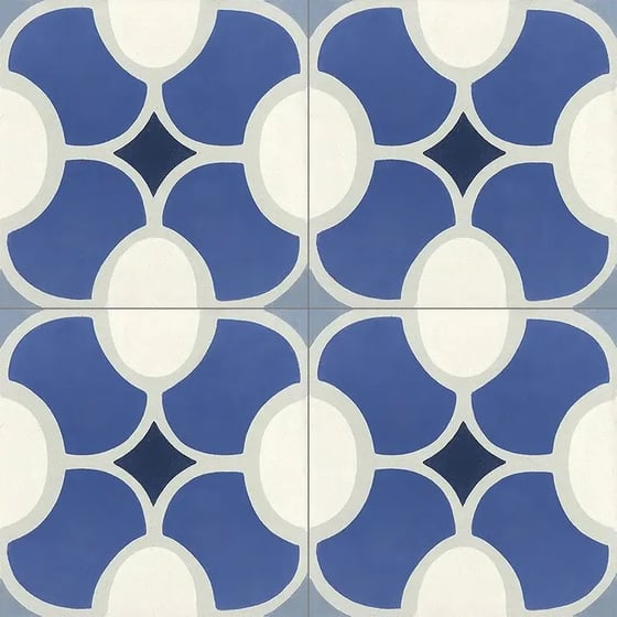 Avente Tile Mission Modern Weave B Quarter Design Encaustic Cement Tile